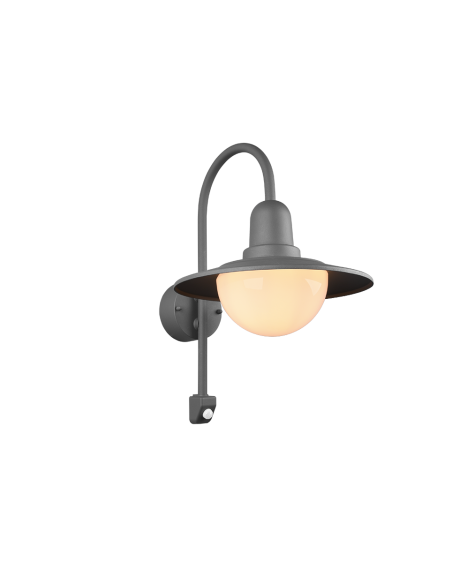 TRIO Norman – Applique d’extérieur E27 avec détecteur de mouvement, IP44, anthracite