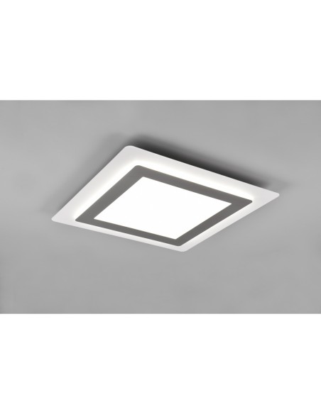 TRIO Morgan – Plafonnier LED intelligent 46W, lumière réglable chaud à froid, 6000lm, blanc mat