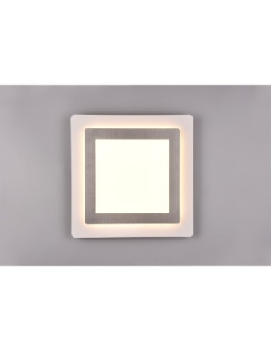 Plafonnier LED carré -  dimmable - CCT -nickel mat – Trio – Morgan