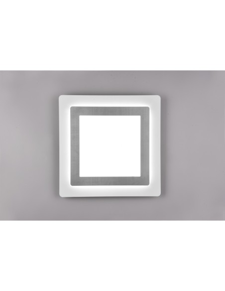 Plafonnier LED carré -  dimmable - CCT -nickel mat – Trio – Morgan