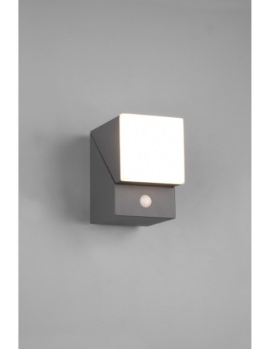 Applique LED extérieure avec détecteur anthracite IP54 extérieur | Trio