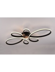Trio Fly – Plafonnier LED design incurvé, 3900 lm, variateur 3 intensités, finition noire mate 2