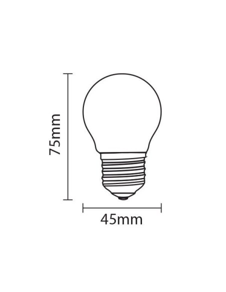 Ampoule Led filament E27 G45 4W - Optonica Leluminaireled.com