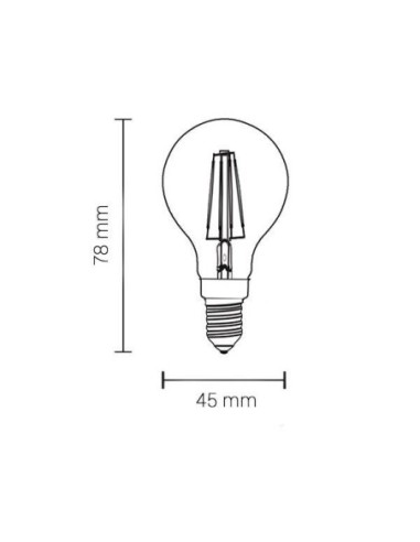 Ampoule Led filament E14 G45 4W - Optonica Leluminaireled.com