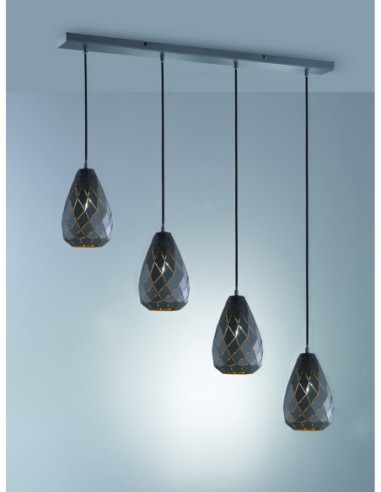 Trio Onyx – Luminaire suspendu moderne, éclairage puissant et ambiance chaleureuse pour grandes tables