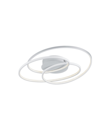 Trio Gale – Plafonnier LED 5000 lm, design blanc mat moderne avec variateur à 3 niveaux