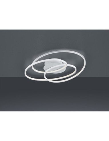 Trio Gale – Luminaire plafonnier élégant 60 cm, LED 38,5W dimmable par interrupteur, lumière chaude 3000K