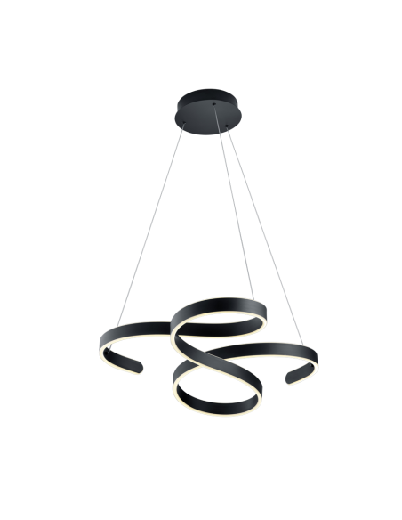 Trio Francis – Suspension LED 48W design anthracite avec variateur intégré, 5600 lm