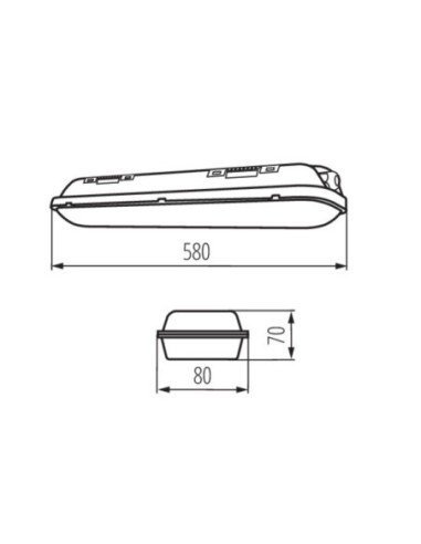 Luminaire Led industriel étanche - Kanlux - MAH LED Leluminaireled.com