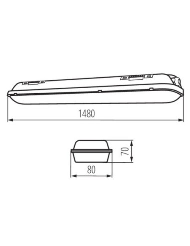 Luminaire Led industriel étanche - Kanlux - MAH LED Leluminaireled.com