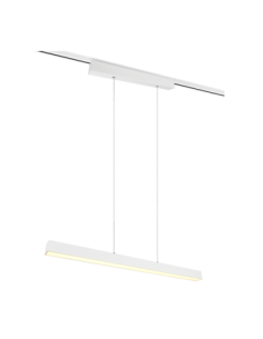 Trio Paros – Suspension LED 29W pour rails DUOline, lumière chaude 3000K, 3400 lm, blanc mat