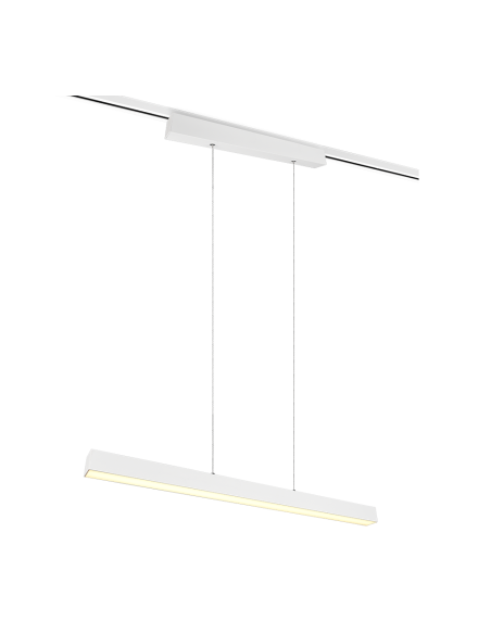 Trio Paros – Suspension LED 29W pour rails DUOline, lumière chaude 3000K, 3400 lm, blanc mat