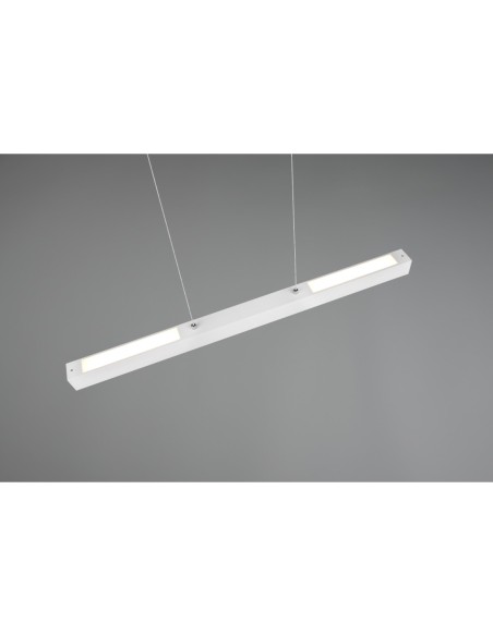 Suspension 1xLED SMD 29W métal blanc mat, double éclairage haut/bas, rails DUOline - Trio - Paros