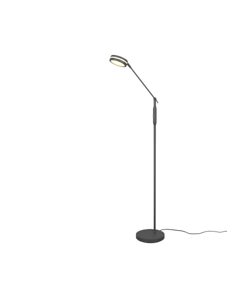 Trio Franklin – Lampadaire LED anthracite, variation tactile 2700K à 4000K, fonction mémoire