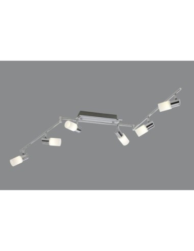 Trio Clapton – Barre de spots LED 150 cm, 6 têtes mobiles, éclairage design et directionnel