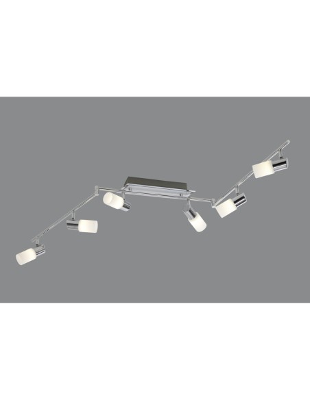 Trio Clapton – Barre de spots LED 150 cm, 6 têtes mobiles, éclairage design et directionnel