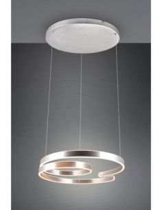 Trio Marnie – Suspension LED 68W en spirale, 8000lm, aluminium brossé 2