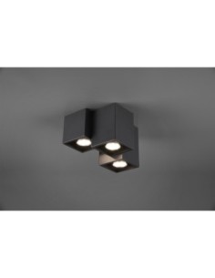 Trio Fernando – Plafonnier 3xGU10 noir mat, design minimaliste et élégant 2