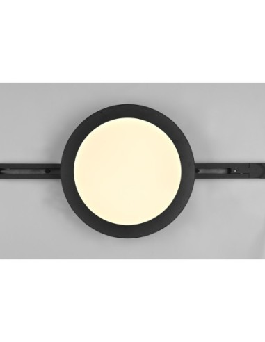 Plafonnier LED rond Ø26cm noir mat 1400lm 3000K – Trio intérieur | Trio
