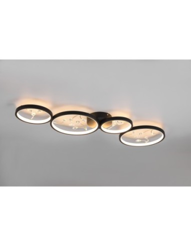 Trio Groovy – Éclairage LED 4600 lumens, lumière chaude 3000K avec variateur 3 niveaux