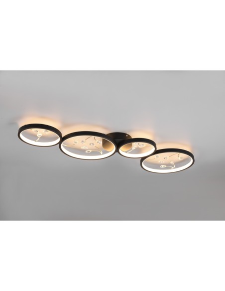 Trio Groovy – Éclairage LED 4600 lumens, lumière chaude 3000K avec variateur 3 niveaux