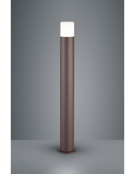 Trio Hoosic – Potelet E27, IP44, design rouille pour allées et jardins