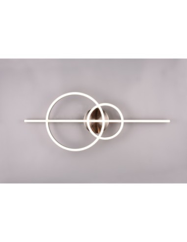 Plafonnier LED 54W 6300lm dimmable avec télécommande, nickel mat – Trio – Montilla  | Trio