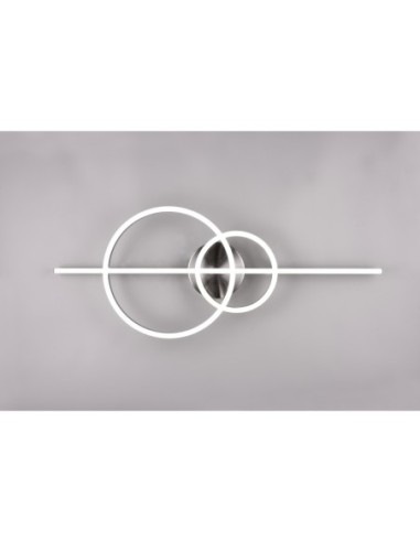 Plafonnier LED 54W 6300lm dimmable avec télécommande, nickel mat – Trio – Montilla  | Trio