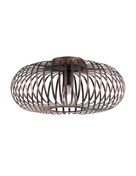 Trio Johann – Plafonnier métal cuivre ancien E27,Max 60W, design unique avec motif lumineux