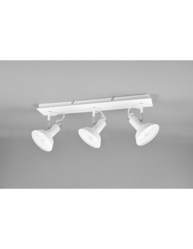 Trio Roxie – Éclairage design blanc mat, 3 spots orientables, max. 3x10W