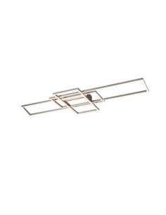 Trio Irvine – Plafonnier LED 60W dimmable, design aluminium brossé