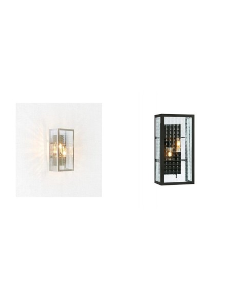 Applique murale étanche métal et verre martelé - Markslöjd - Fulham Leluminaireled.com