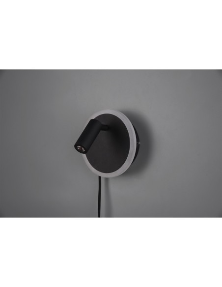 Applique murale LED 3000K noir mat métal – Trio -  Jordan