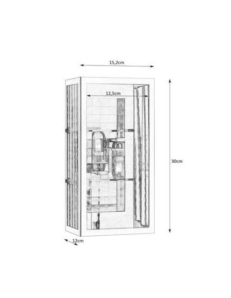 Applique murale étanche métal et verre martelé - Markslöjd - Fulham Leluminaireled.com