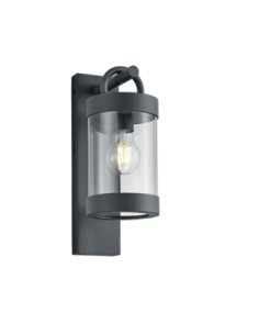 TRIO Sambesi – Applique extérieure E27, max. 28W, plastique transparent, détecteur crépuscule, IP44