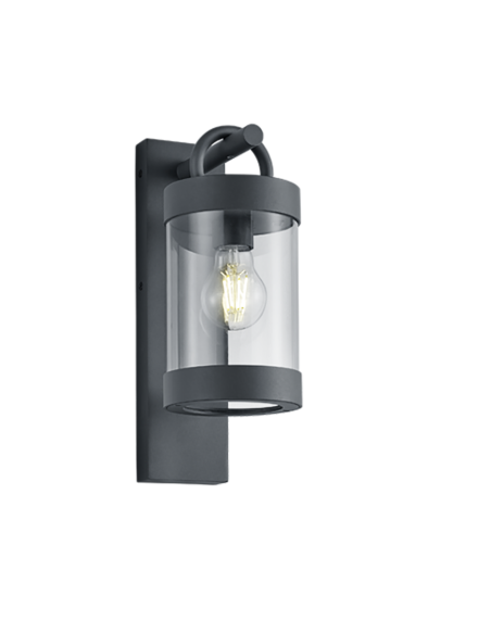 TRIO Sambesi – Applique extérieure E27, max. 28W, plastique transparent, détecteur crépuscule, IP44