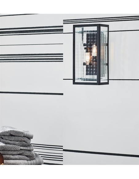 Applique murale étanche métal et verre martelé - Markslöjd - Fulham Leluminaireled.com