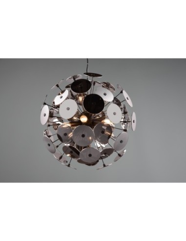 Suspension design 6xE14 max 40W noir et chrome - TRIO - Discalgo