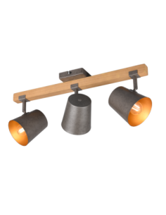 TRIO Bell – Spot 3xE14, max 25W, nickel antique, charme vintage et design flexible