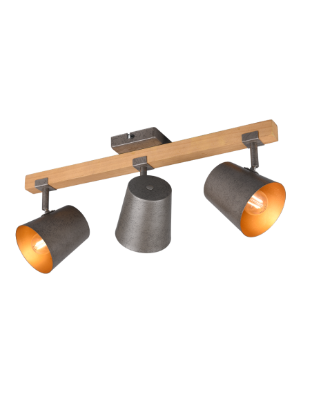 TRIO Bell – Spot 3xE14, max 25W, nickel antique, charme vintage et design flexible