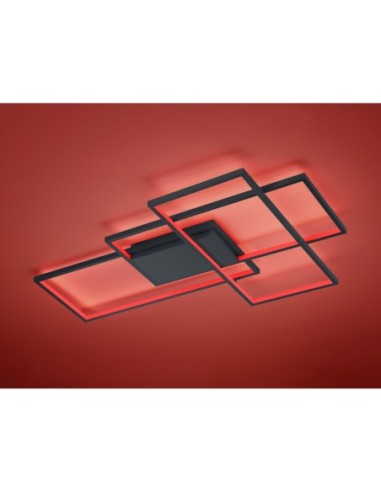 Plafonnier LED 39W 3000 - 6000K RGBW WiZ connecté anthracite - Trio - Thiago