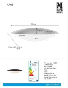 Applique murale étanche  Apus - Markslöjd Leluminaireled.com 2