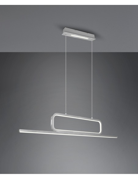 TRIO Aick – Design minimaliste en aluminium brossé, parfait pour salle à manger ou espace moderne