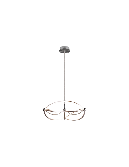 TRIO Charivari – Suspension LED 42W avec variateur SWITCH intégré, lumière chaude 3000K, 5600 lm