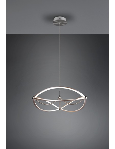 TRIO Charivari – Design élégant en nickel mat, parfait pour illuminer votre salle à manger avec style