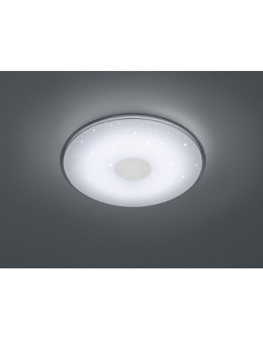 Plafonnier Led Ø42,5cm Blanc Effet étoilé 2400 lm – Trio intérieur | Trio