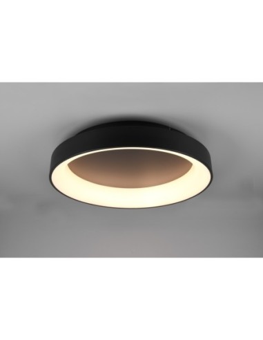 TRIO Girona – Design minimaliste en noir mat, éclairage LED personnalisable avec intensité variable