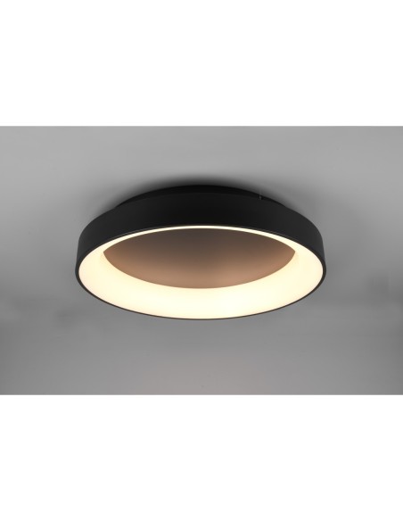 TRIO Girona – Design minimaliste en noir mat, éclairage LED personnalisable avec intensité variable