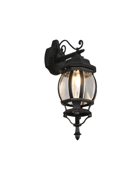 TRIO, Applique, Elvo 1xE27, max.60,0 W Corps Fonte daluminium, noir mat L 18,0c | Trio