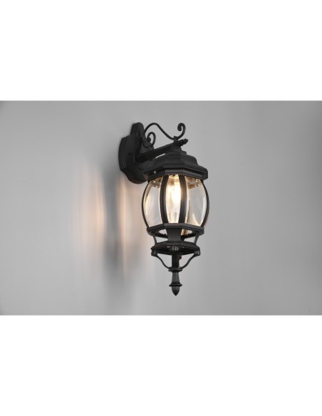 TRIO, Applique, Elvo 1xE27, max.60,0 W Corps Fonte daluminium, noir mat L 18,0c | Trio